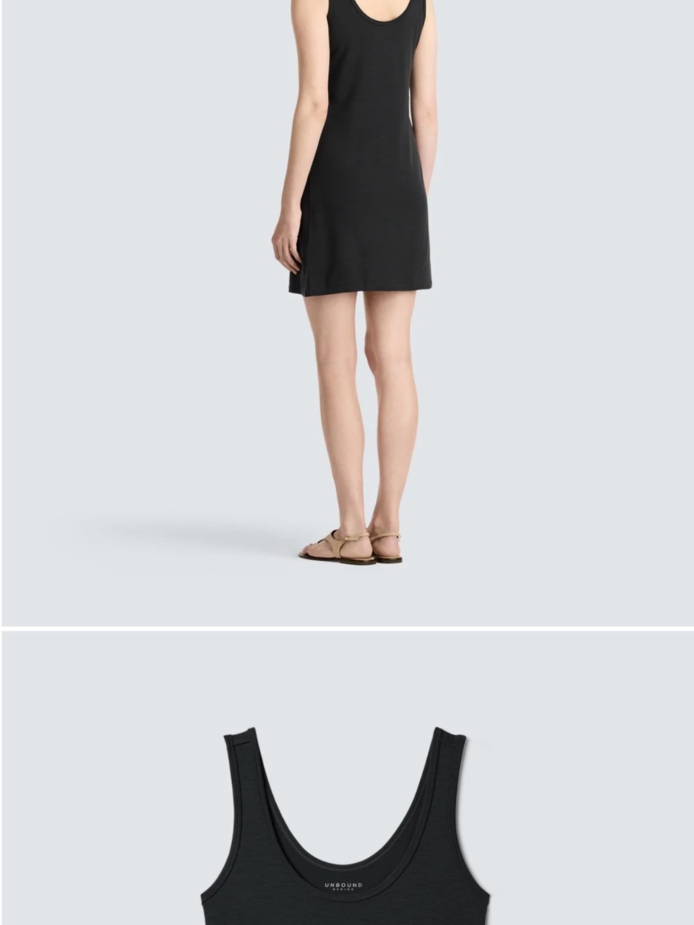 UNBOUND MERINO.   charcoal  Tank Dress medium. 
lovely NWT - Picture 2 of 2